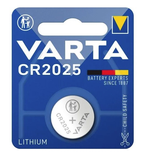 Изображение CR2025 baterijas Varta litija 6025 iepakojumā 1 gb.