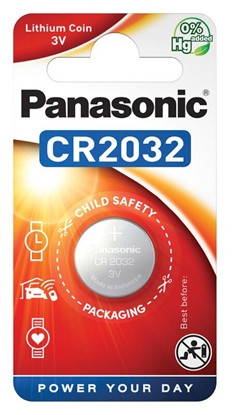 Picture of CR2032 baterijas Panasonic litija iepakojumā 1 gb.