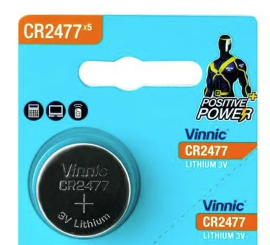 Изображение CR2477 baterijas Vinnic litija - iepakojuma 1 gb.