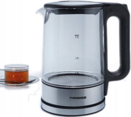 Изображение Czajnik Tiross Czajnik szklany elektryczny 1.7L niebieski TIROSS TS-2703
