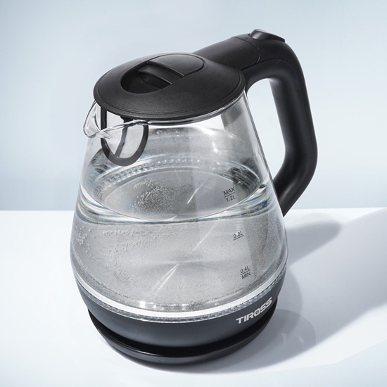 Изображение Czajnik Tiross Czajnik szklany elektryczny may 1.2L 1630W niebieski TIROSS TS-2708