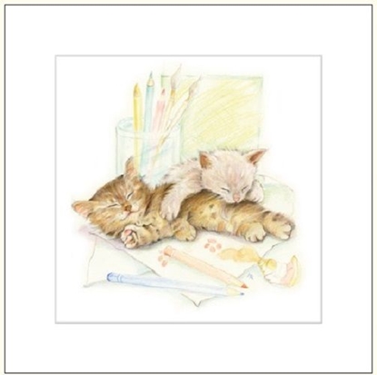 Изображение DA VINCI Karnet Koty DaVinci 16x16 cm + koperta (G04 41G 053)