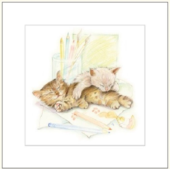 Изображение DA VINCI Karnet Koty DaVinci 16x16 cm + koperta (G04 41G 053)