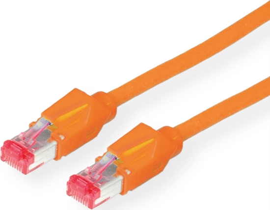 Picture of Dätwyler DÄTWYLER Patchkabel Kat.6 (Class E) S/FTP, CU 7702 flex LSOH, Hirose TM21, orange, 10 m