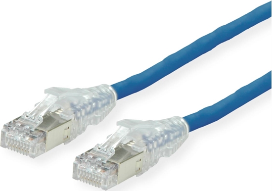 Picture of Dätwyler DÄTWYLER Patchkabel Kat.6A (Class EA) S/FTP, CU 7702 flex LSOH, AMP v2, blau, 0,5 m