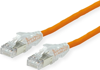 Attēls no Dätwyler DÄTWYLER Patchkabel Kat.6A (Class EA) S/FTP, CU 7702 flex LSOH, AMP v2, orange, 0,5 m