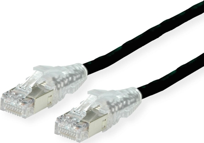 Attēls no Dätwyler DÄTWYLER Patchkabel Kat.6A (Class EA) S/FTP, CU 7702 flex LSOH, AMP v2, schwarz, 1 m