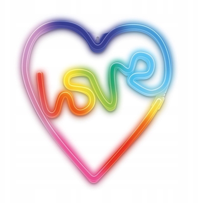 Изображение Dekoracja witeczna TelForceOne Neon LED RGB LOVE IN HEART FLRN02 + pilot Forever Light