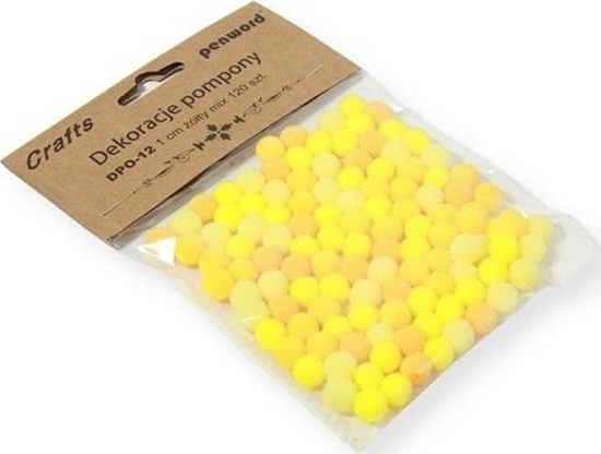 Изображение DP Craft Dekoracje pompony 1cm mix óty 120szt