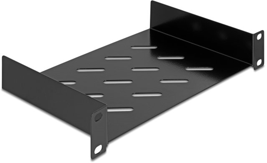 Picture of Delock 10″ 1U Shelf with ventilation slots up to 150 mm deep max. 25 kg load capacity