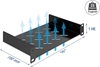 Picture of Delock 10″ 1U Shelf with ventilation slots up to 150 mm deep max. 25 kg load capacity