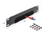 Attēls no Delock 10″ Cable Management Brush Strip open at the bottom 1U dark grey