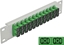 Изображение Delock 10″ Fiber Optic Patch Panel 12 Port SC Duplex green 1U grey