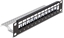 Attēls no Delock 10″ Keystone Patch Panel 12 port with strain relief 1U black