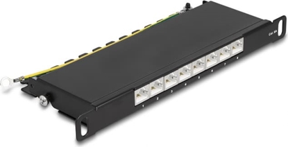 Picture of Delock 10″ Patch Panel 8 port Cat.6A 0.5U black