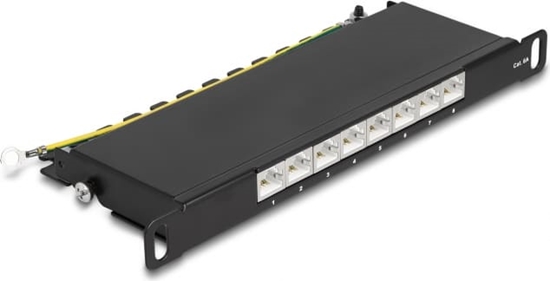 Picture of Delock 10″ Patch Panel 8 port Cat.6A 0.5U black