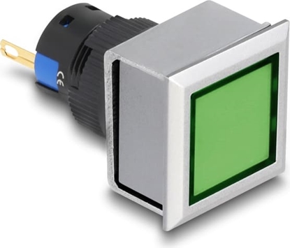 Picture of Delock 16 mm Plastic Indicator Light green / solder connection / square