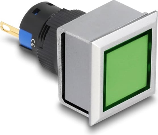 Picture of Delock 16 mm Plastic Indicator Light green / solder connection / square