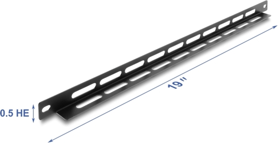 Picture of Delock 19″ 0.5U L-shaped panel 22 mm with cable tie fastening black
