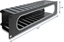 Attēls no Delock 19″ 2U Cable Management Routing Panel with opening and edge protection black