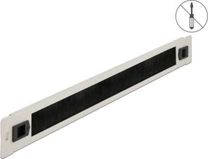 Picture of Delock 19″ Cable Management Brush Strip tool free 1U grey