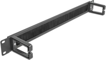 Picture of Delock 19″ Cable Management Brush Strip with 2 hooks 1U black