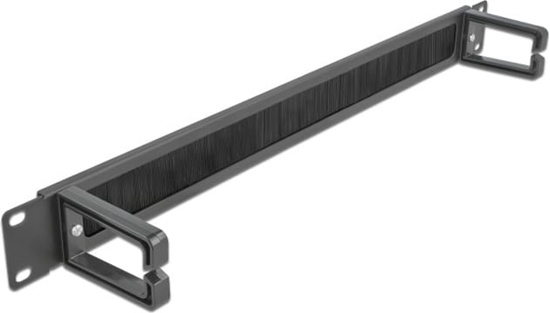Picture of Delock 19″ Cable Management Brush Strip with 2 hooks 1U black