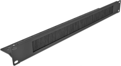 Picture of Delock 19″ Cable Management Brush Strip with cable fixing 1U black
