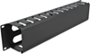 Изображение Delock 19″ Cable Management Routing Panel with 4 openings 2U black
