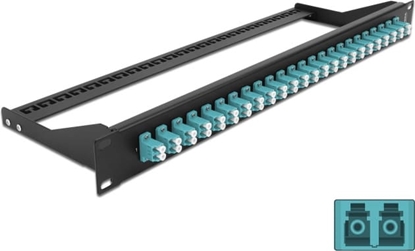 Attēls no Delock 19″ Fibre Patch Panel 24 port LC Duplex aqua
