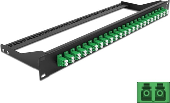 Picture of Delock 19″ Fibre Patch Panel 24 port LC Duplex green
