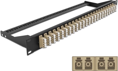 Attēls no Delock 19″ Fibre Patch Panel 24 port LC Quad beige