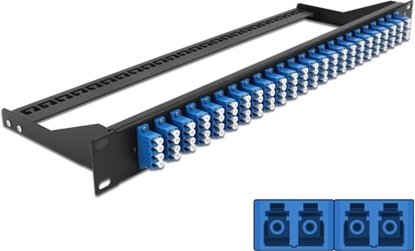 Attēls no Delock 19″ Fibre Patch Panel 24 port LC Quad blue
