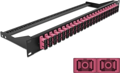 Attēls no Delock 19″ Fibre Patch Panel 24 port SC Duplex violet