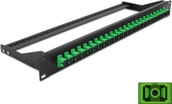 Picture of Delock 19″ Fibre Patch Panel 24 port SC Simplex green