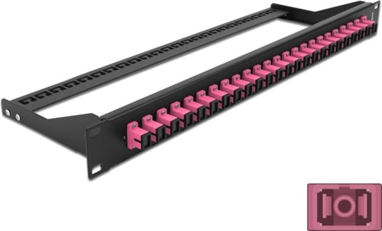 Picture of Delock 19″ Fibre Patch Panel 24 port SC Simplex violet