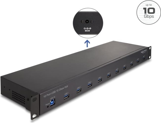 Picture of Delock 19″ Industry Hub 10 x USB 10 Gbps Type-A