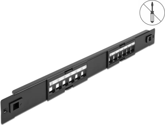 Изображение Delock 19″ Keystone Patch Panel 12 Port tool free