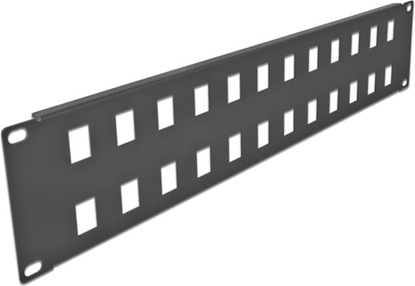 Изображение Delock 19″ Keystone Patch Panel 24 port 2U black