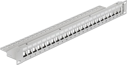 Изображение Delock 19″ Keystone Patch Panel 24 Port grey