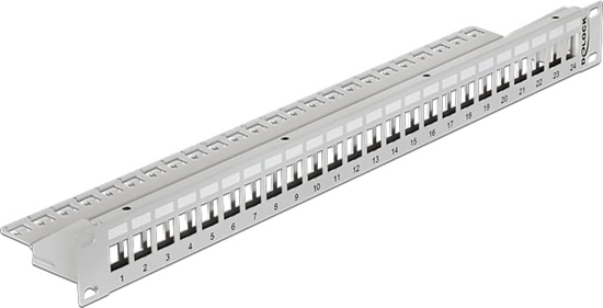 Изображение Delock 19″ Keystone Patch Panel 24 Port grey