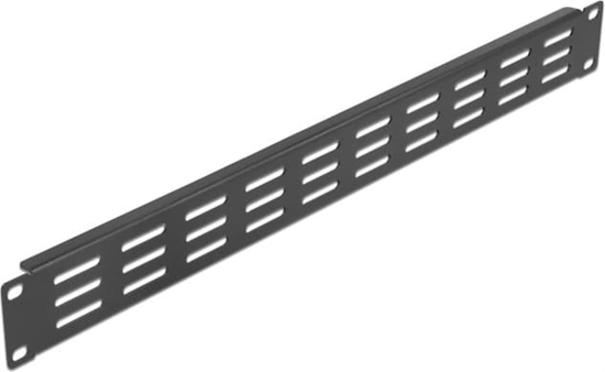 Изображение Delock 19″ Network Cabinet Panel with ventilation slots horizontal 1U black