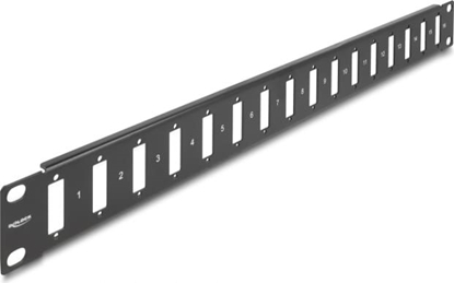 Picture of Delock 19″ Panel for Adapter with screw connection 16 port black