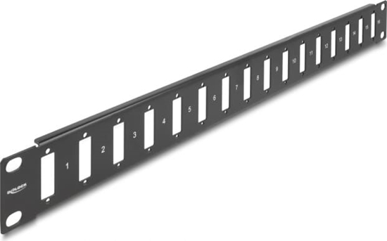 Picture of Delock 19″ Panel for Adapter with screw connection 16 port black
