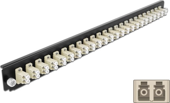 Picture of Delock 19″ Splice Box Front Panel 24 port LC Duplex beige