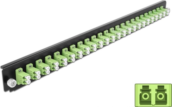 Picture of Delock 19″ Splice Box Front Panel 24 port LC Duplex limegreen