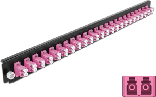 Picture of Delock 19″ Splice Box Front Panel 24 port LC Duplex violet