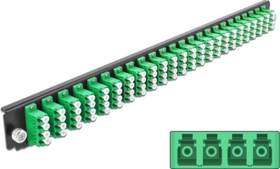Picture of Delock 19″ Splice Box Front Panel 24 port LC Quad green