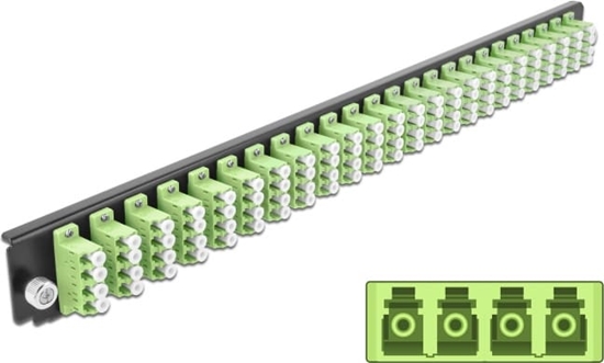 Picture of Delock 19″ Splice Box Front Panel 24 port LC Quad limegreen