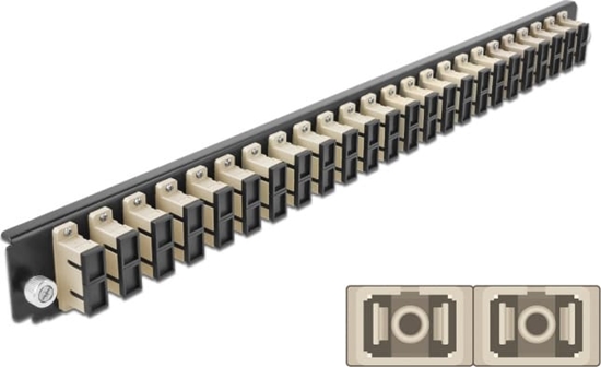 Picture of Delock 19″ Splice Box Front Panel 24 port SC Duplex beige